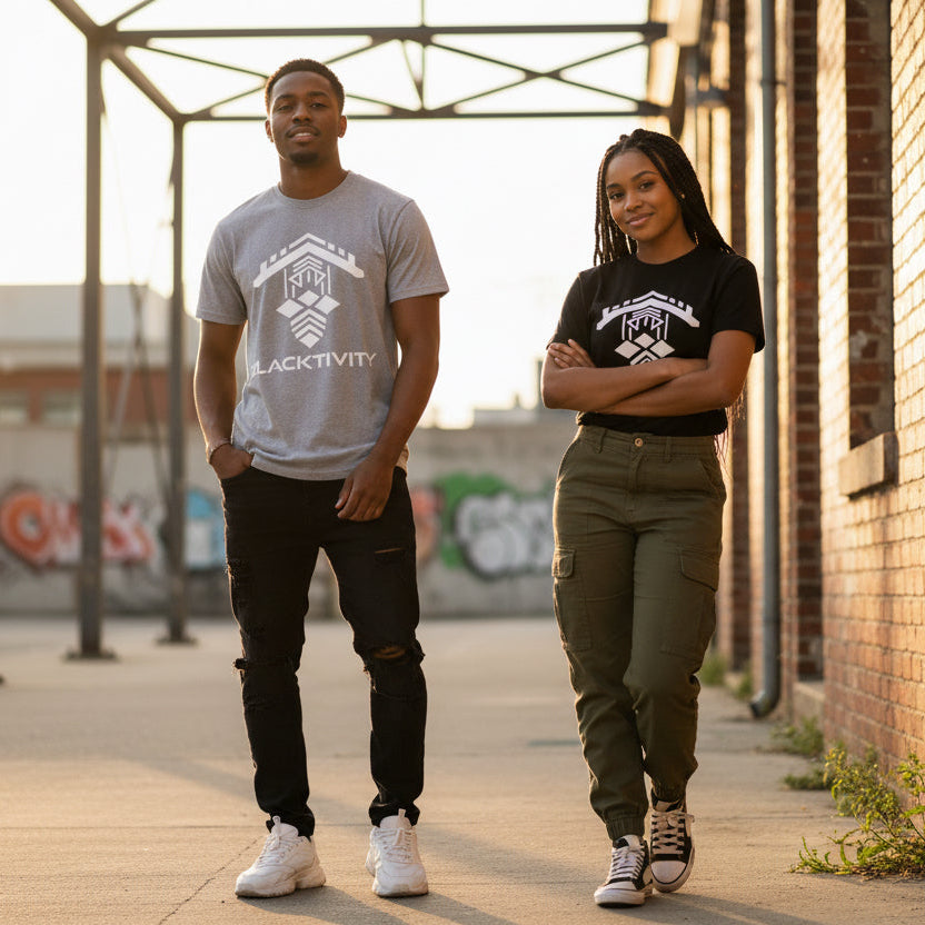 Blacktivity White Symbol Supima® Tee