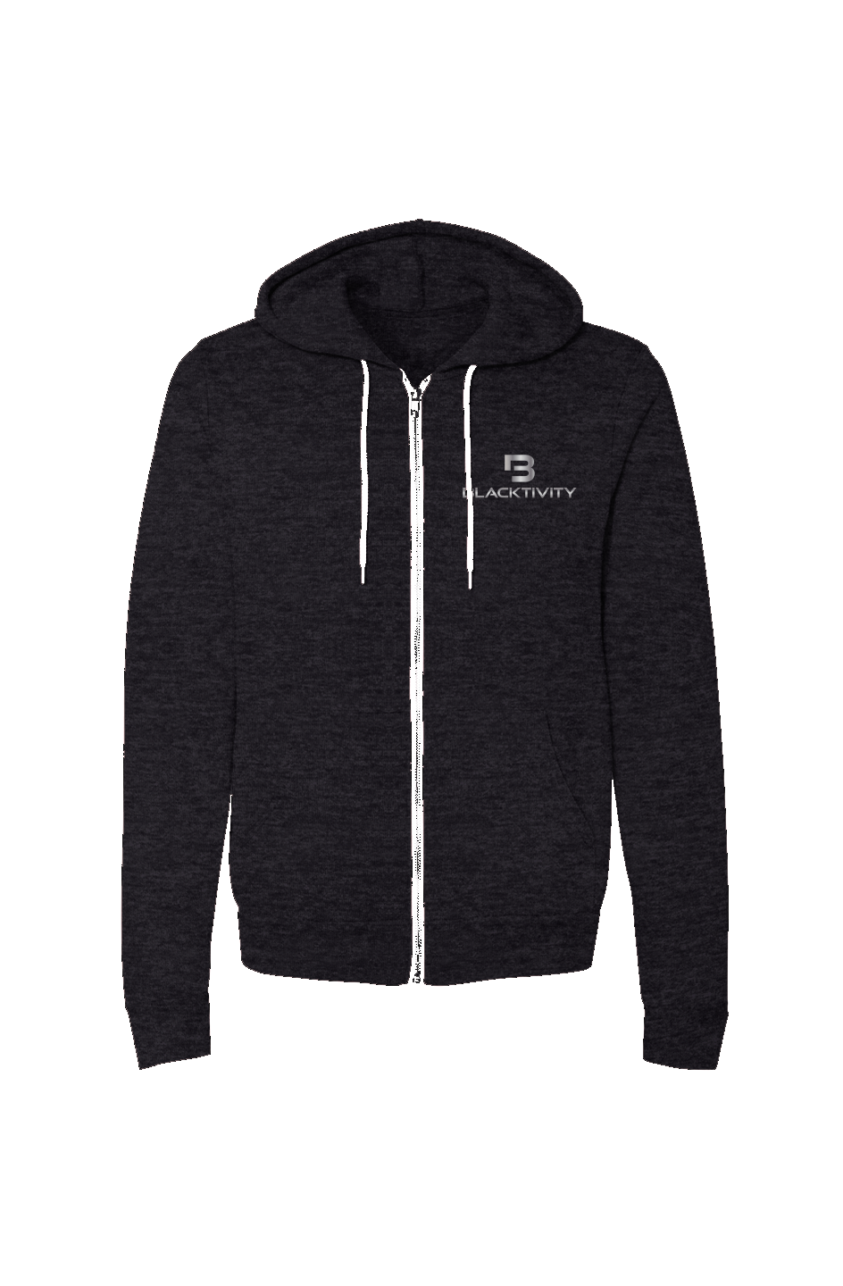 Logo & Name — Unisex Heather Zip-Up Hoodie