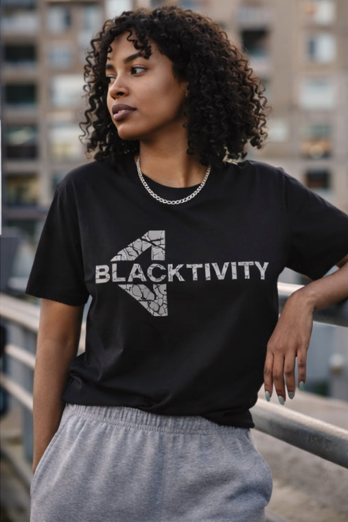 Blacktivity Black Crackle — Supima® Tee