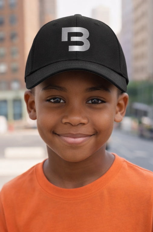 Blacktivity Logo — Youth Six Panel Unstructured Twill Cap