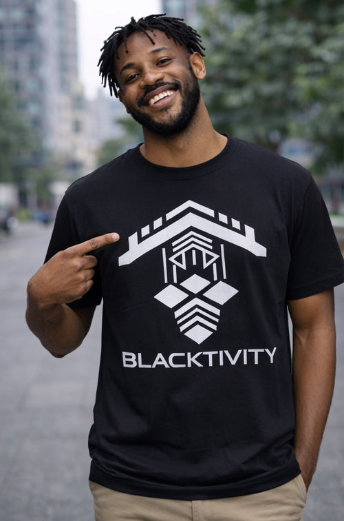Blacktivity White Symbol Supima® Tee
