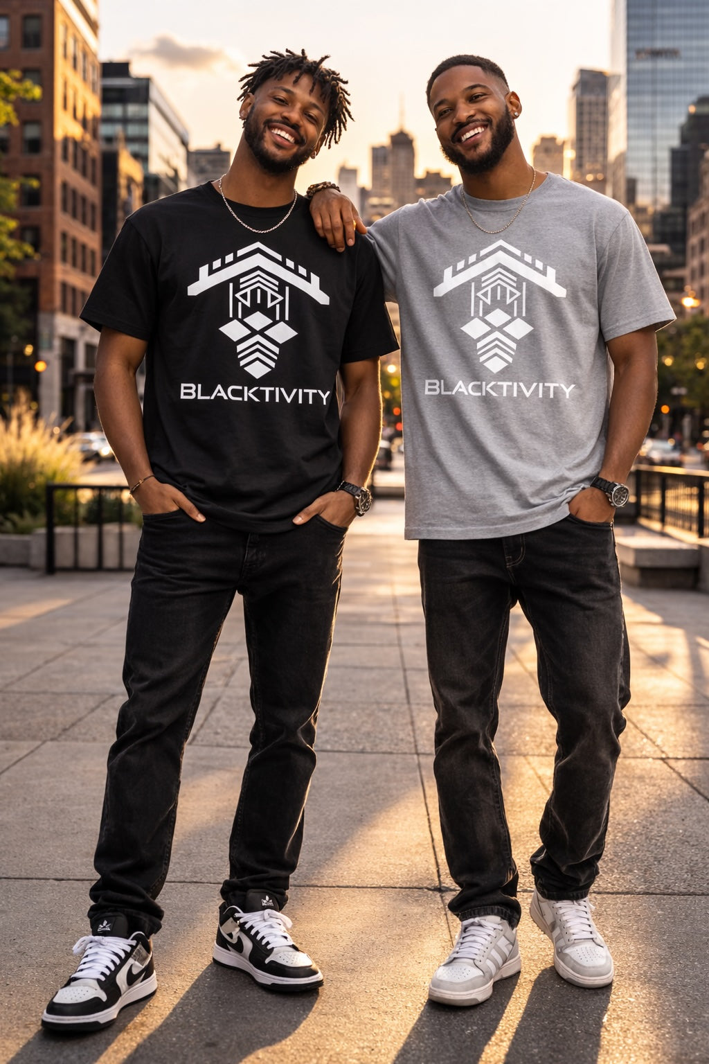 Blacktivity White Symbol Supima® Tee